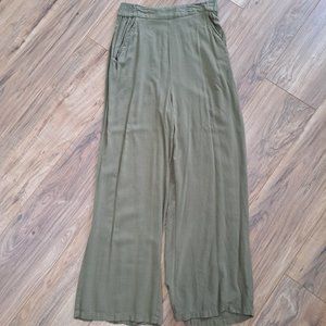 High-waist Wide-leg Army green Japna pants